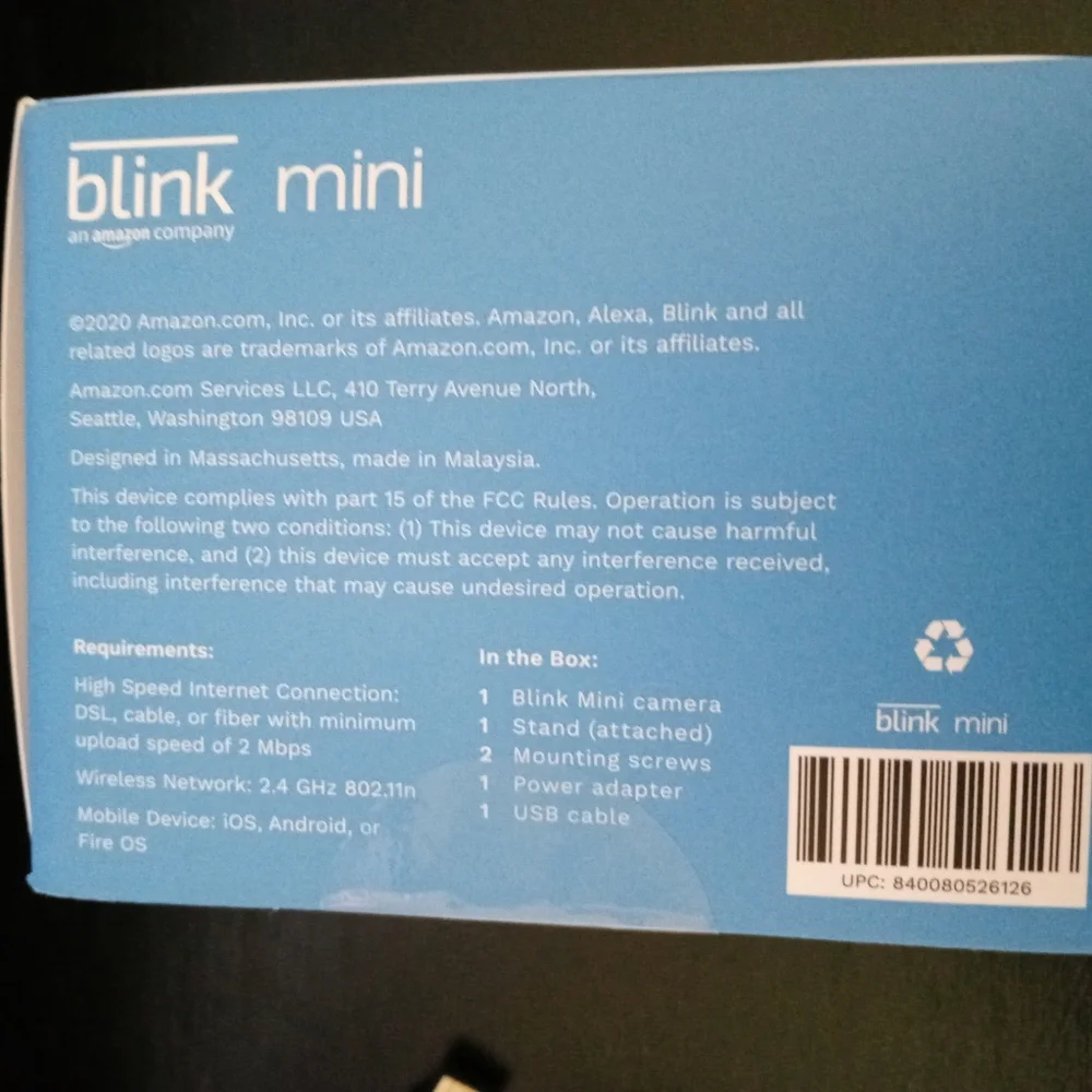 COPY - NEW!!!Blink Mini Indoor Plug in Smart Security Camera
